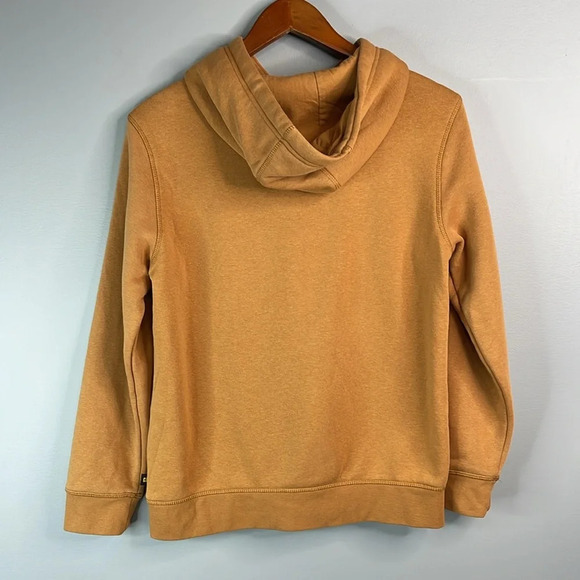 CAT Caterpillar Girls Pullover Hoodie Dijon Brown Embroidered Logo Spellout XL - Picture 7 of 12